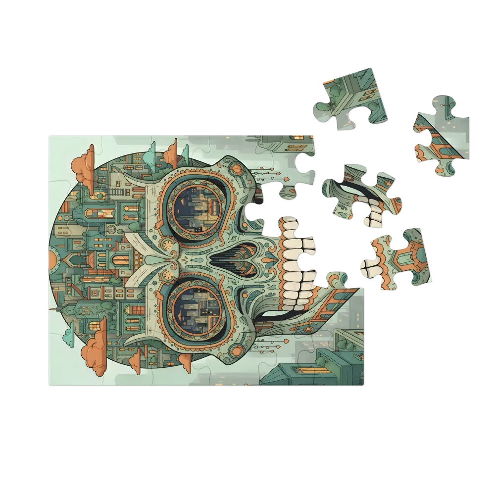 Metropolis Calavera 
 Jigsaw Puzzle in Tin Box