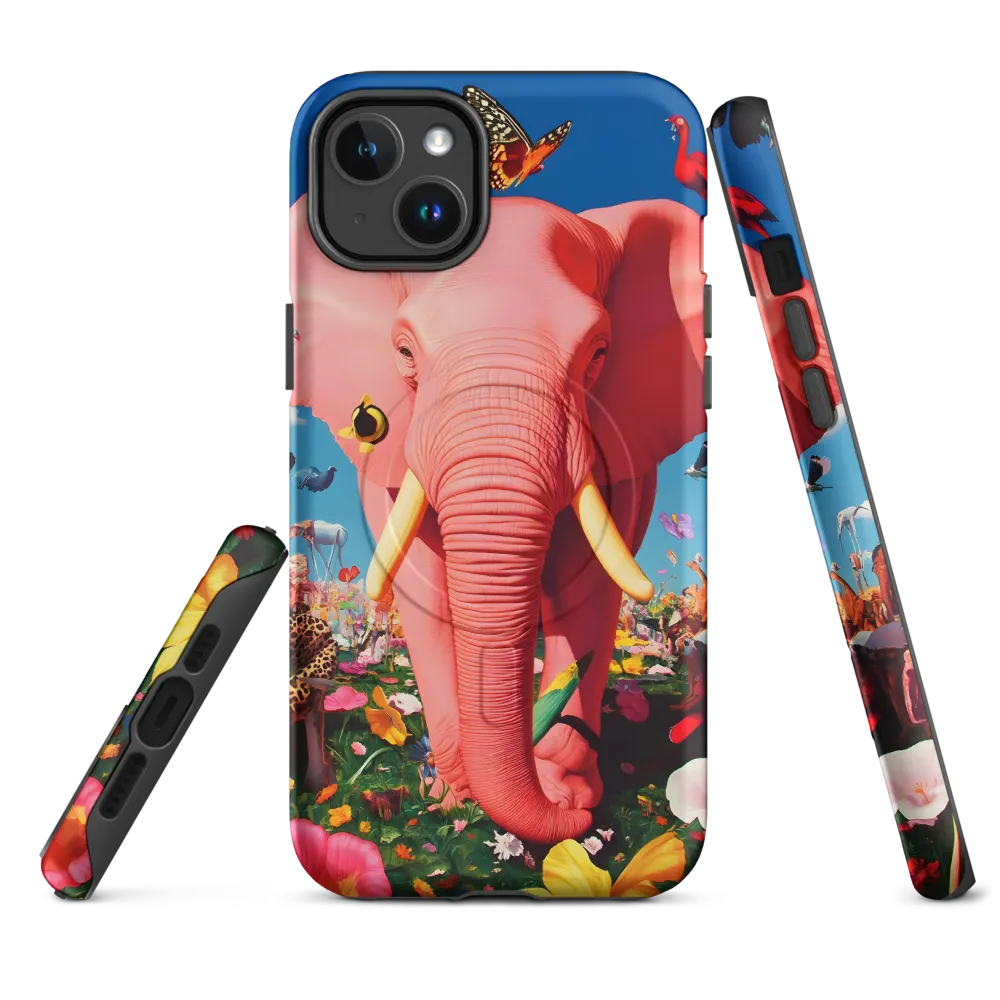 Surreal Garden: The Pink Elephant | Phone Case |  14 Plus | MagSafe® Tough Case | Matte