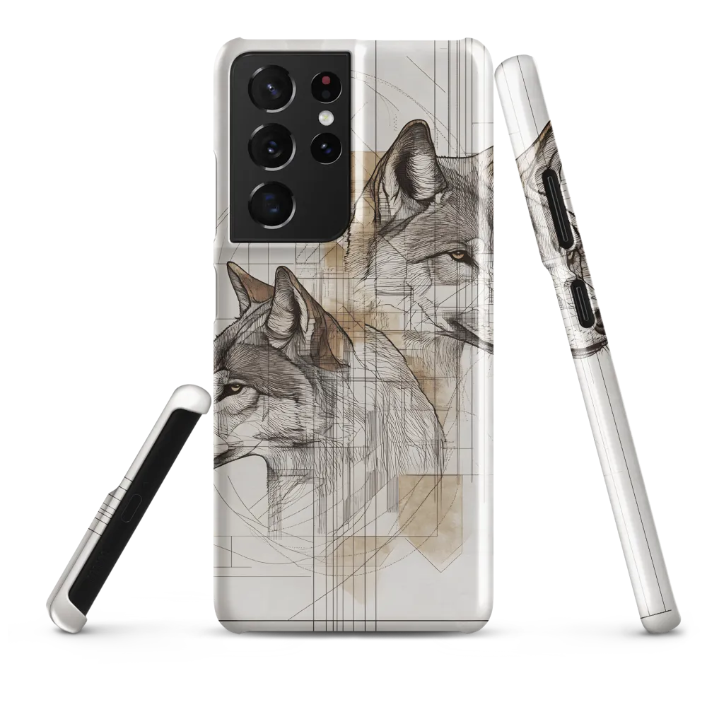 Geometric Harmony: The Essence of Wolves | Phone Case |  S21 Ultra | Snap Case | Glossy