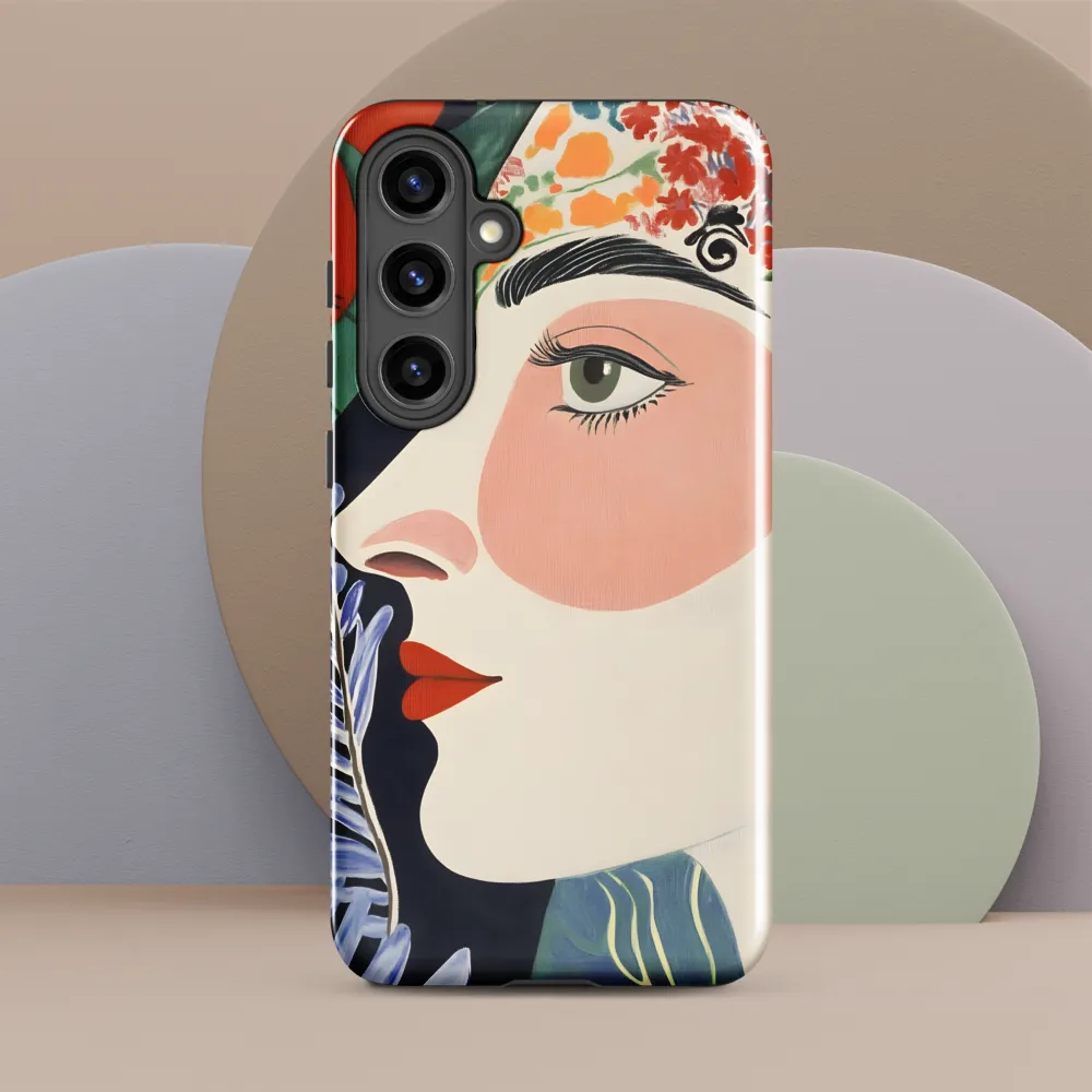Floral Serenade: A Modern Portrait