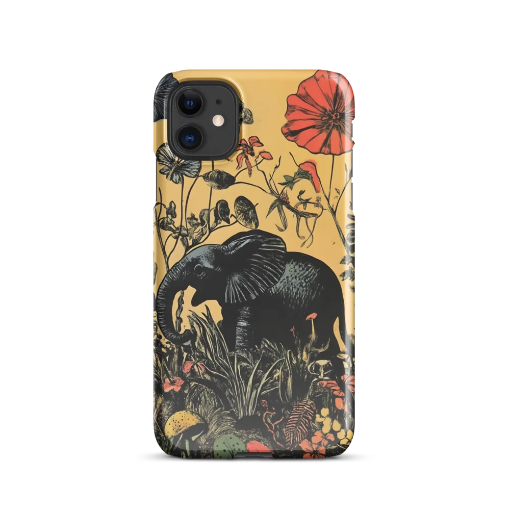 Floral Majesty: The Elephant's Sanctuary | Phone Case |  11 | Snap Case | Glossy