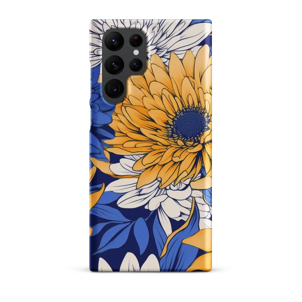 Floral Harmony in Blue and Yellow