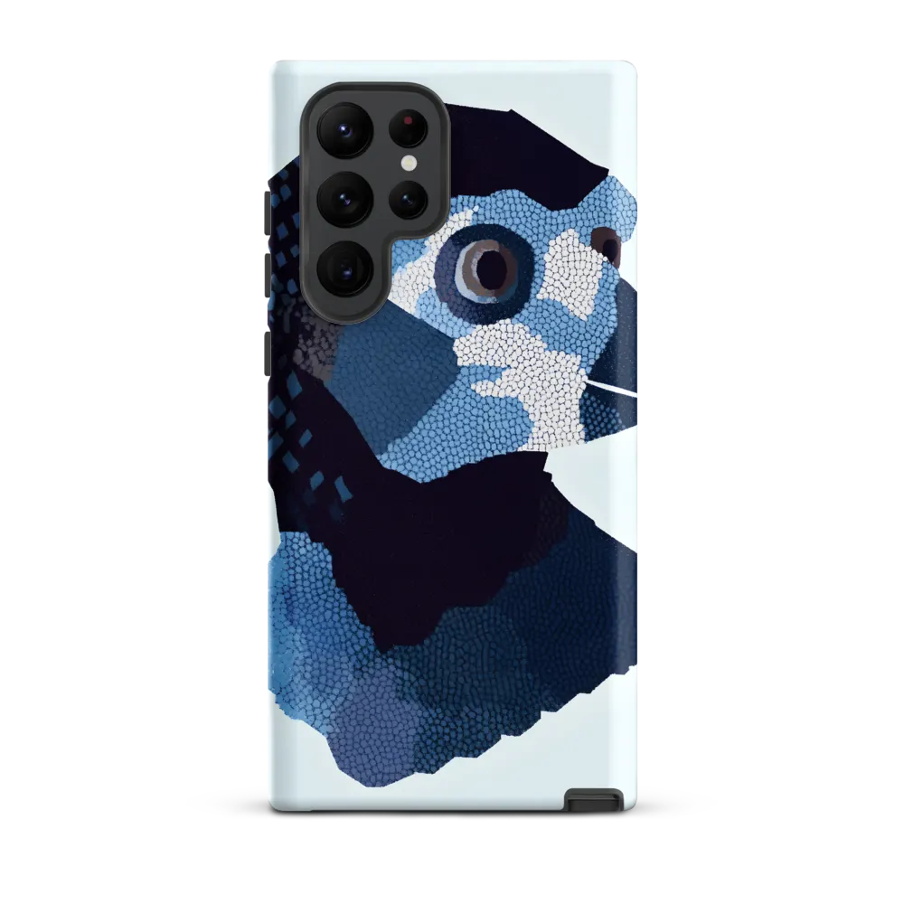 Abstract Avian Portrait in Blue