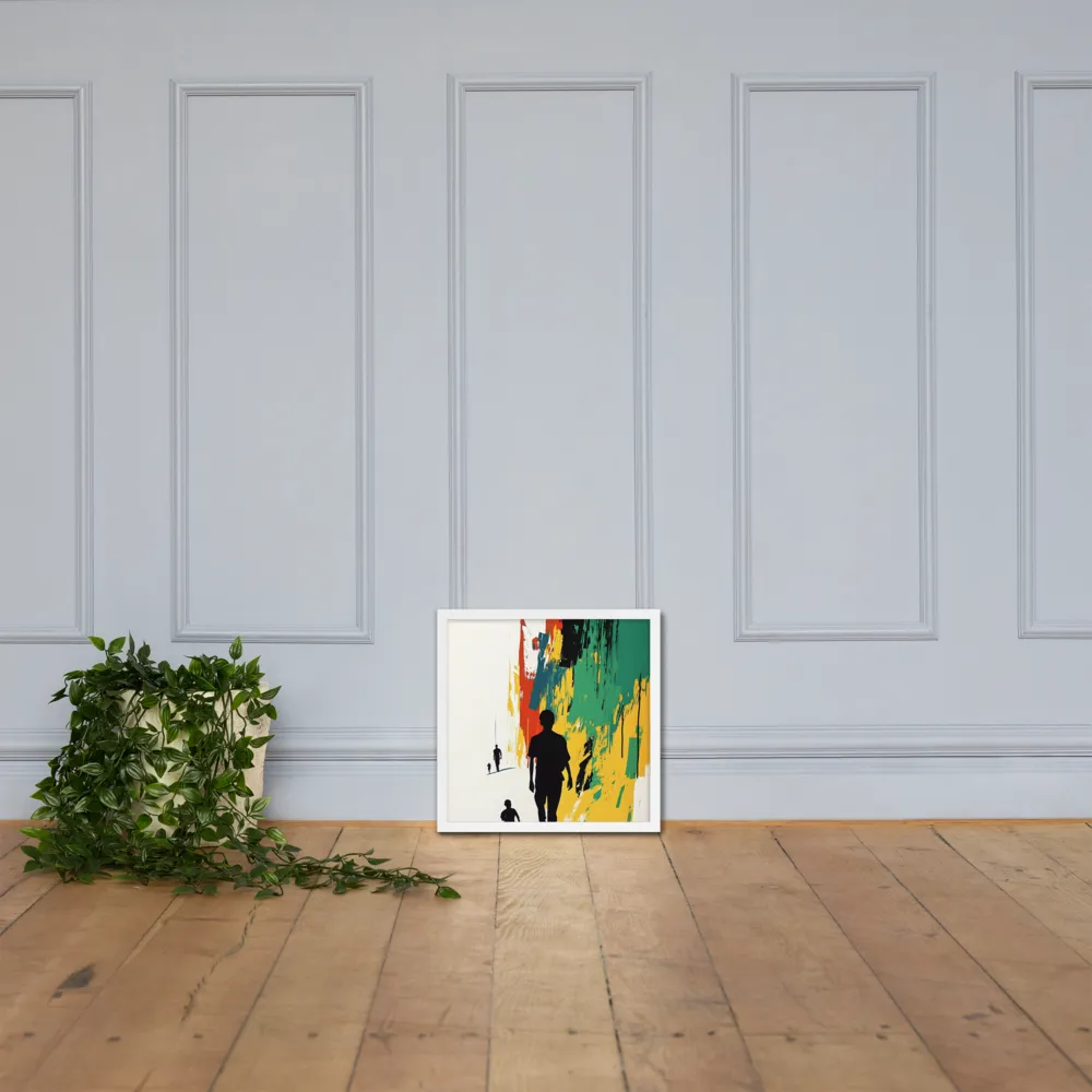 Journey of Silhouettes | Poster with White Frame | 16″×16″