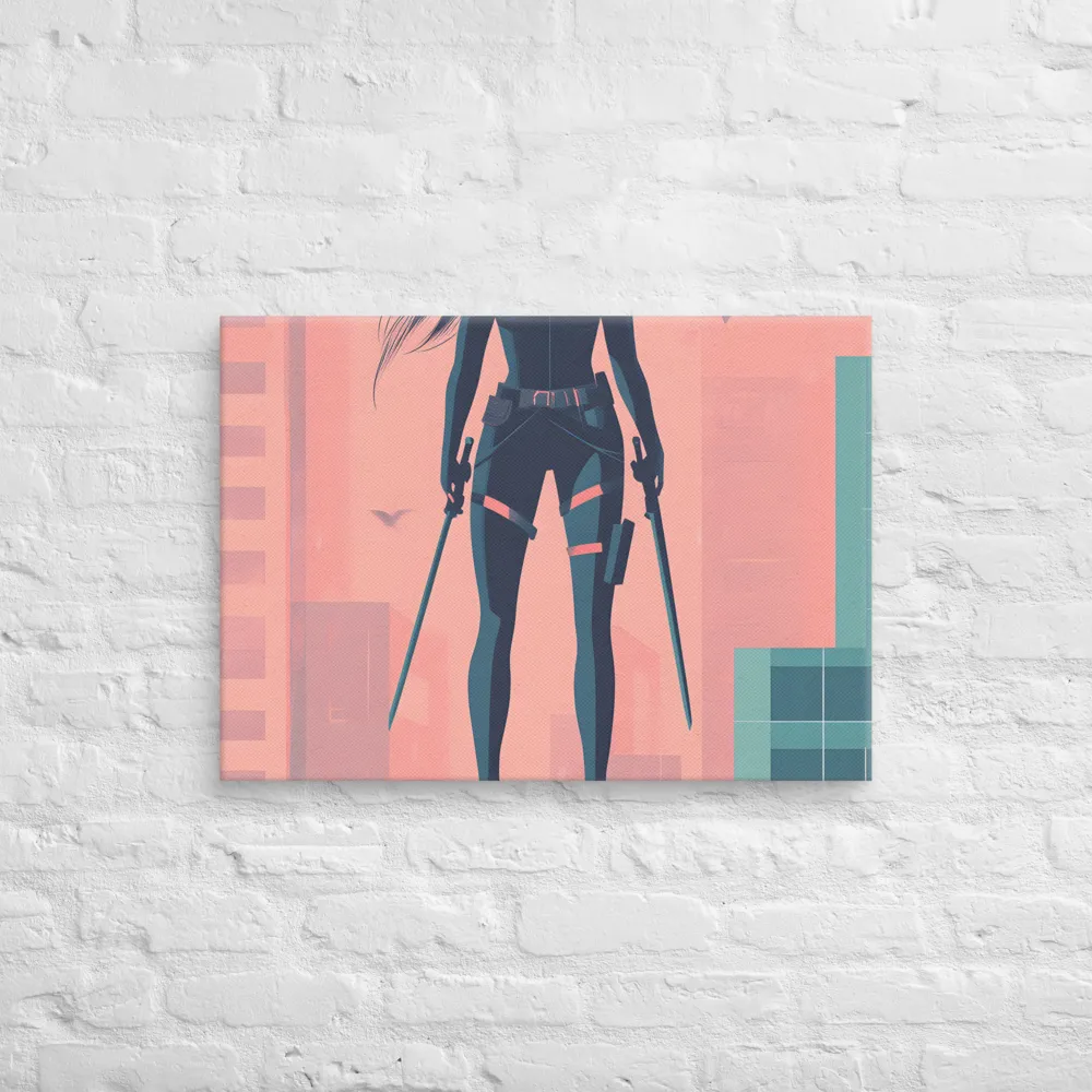 Urban Sentinel: A Warrior's Stand | Canvas | 20″×28″
