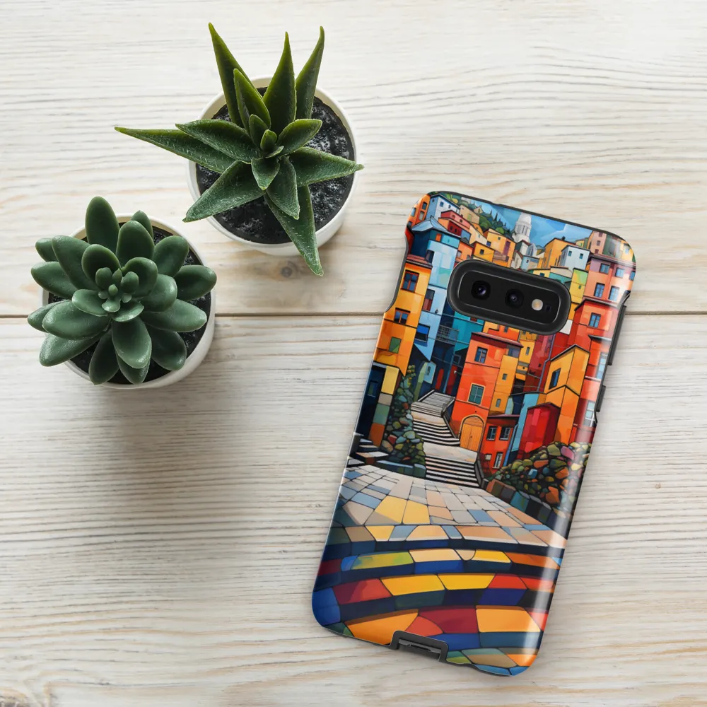 Vibrant Village: A Cubist Journey