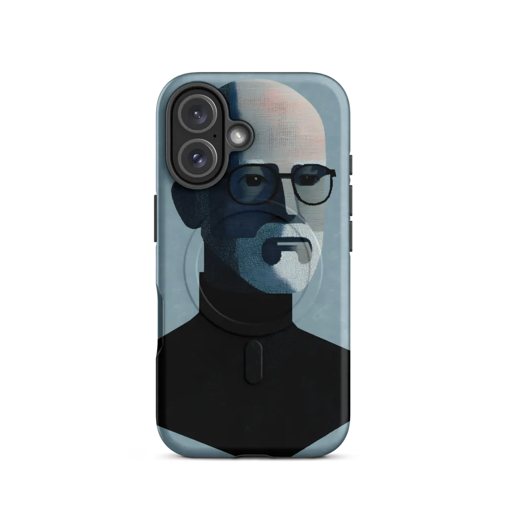 Minimalist Portrait of a Modern Man | Phone Case |  16 | MagSafe® Tough Case | Matte