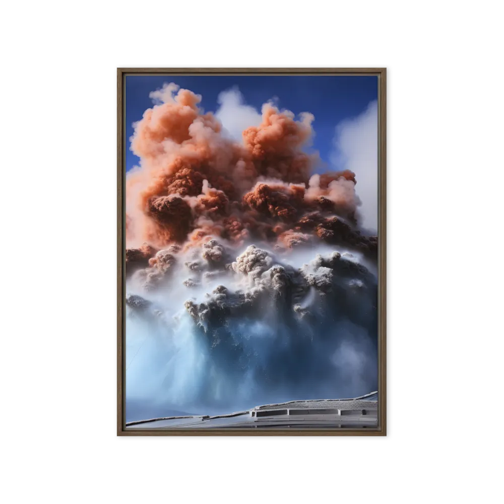 Eruption of Elements | Canvas with Brown Frame | 20″×28″