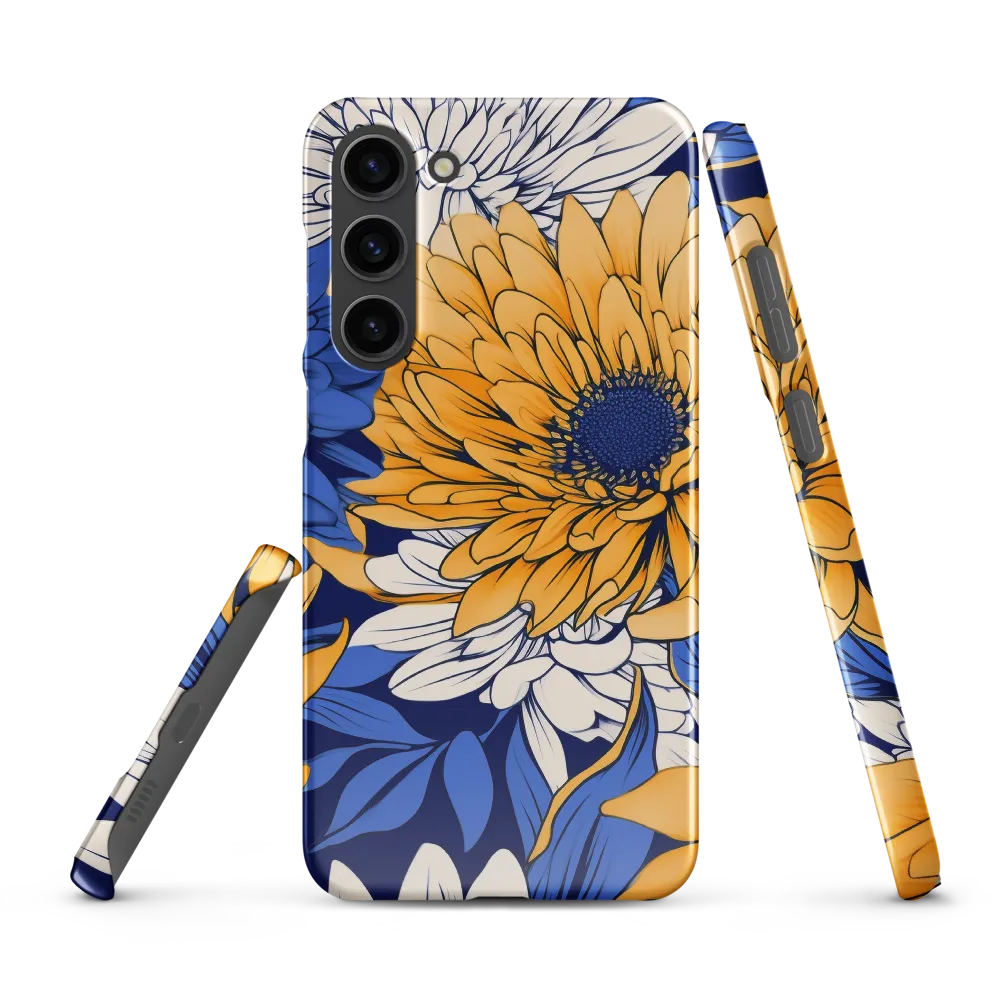 Floral Harmony in Blue and Yellow
