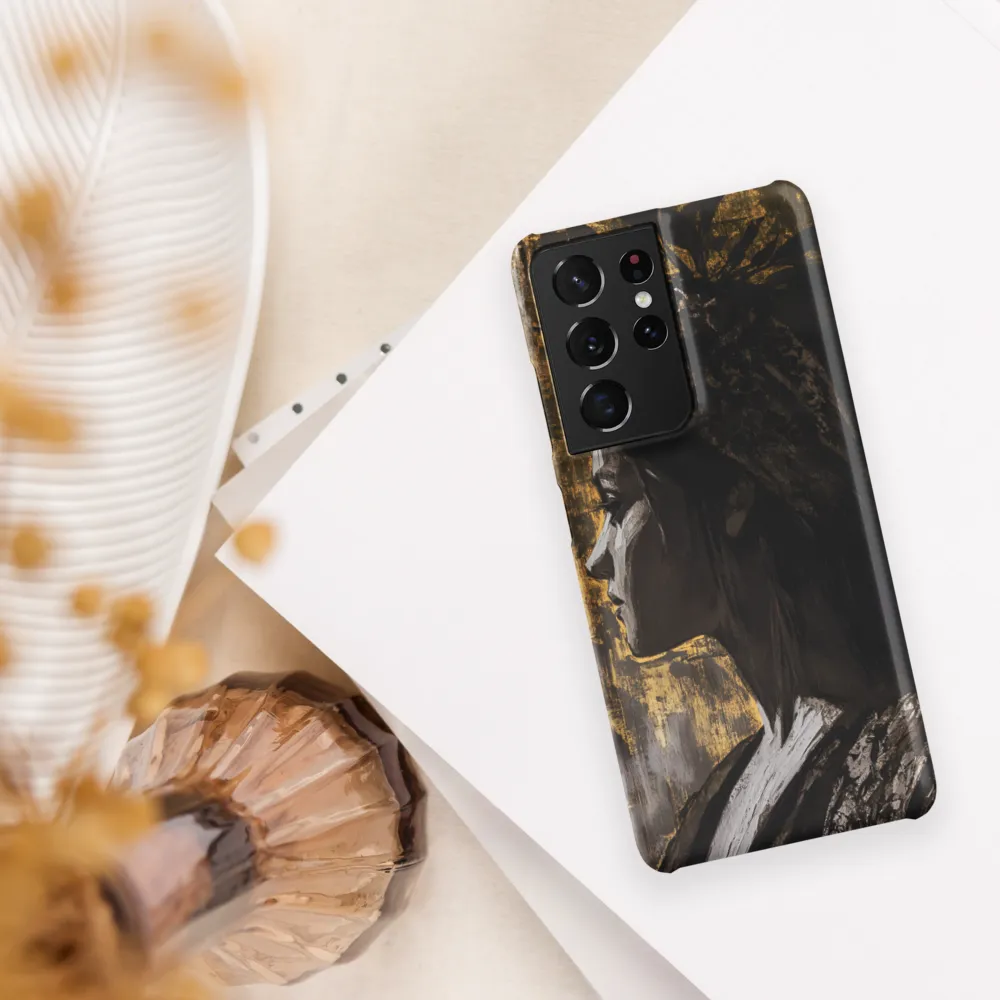 Golden Elegance: A Modern Profile Portrait