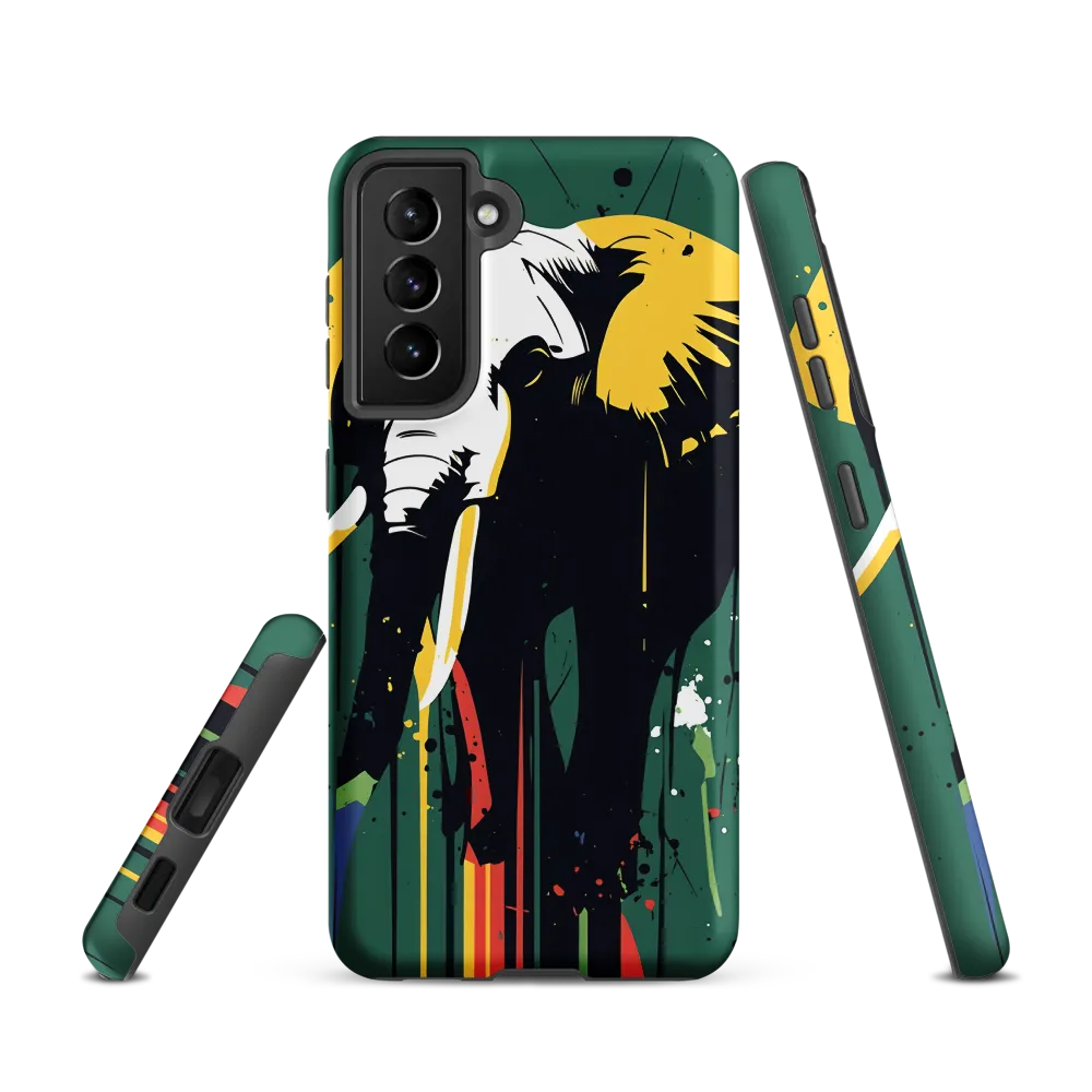 Majestic Minimalism: The Colorful Elephant