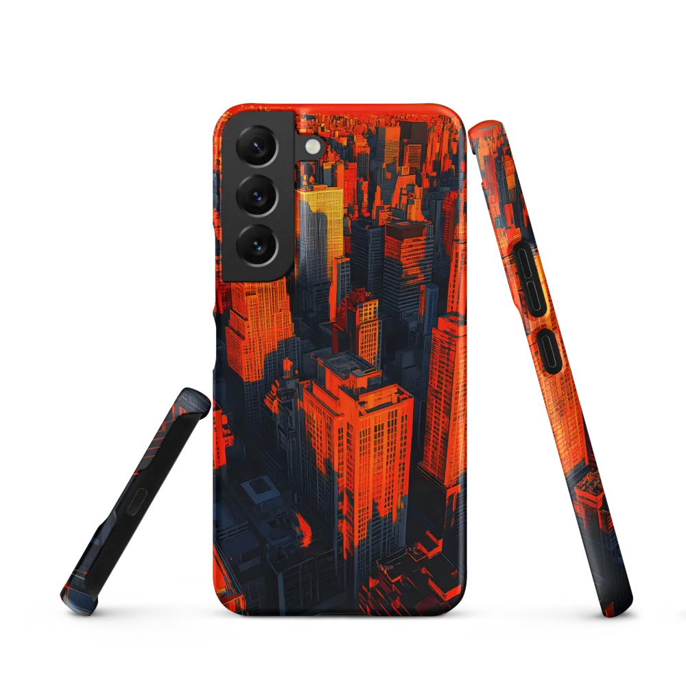Urban Dawn: A Digital Ode to Skyscrapers | Phone Case |  S22 | Snap Case | Matte