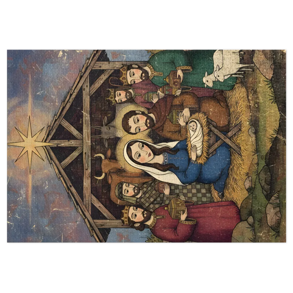 The Nativity Scene 
 Jigsaw Puzzle in Tin Box
