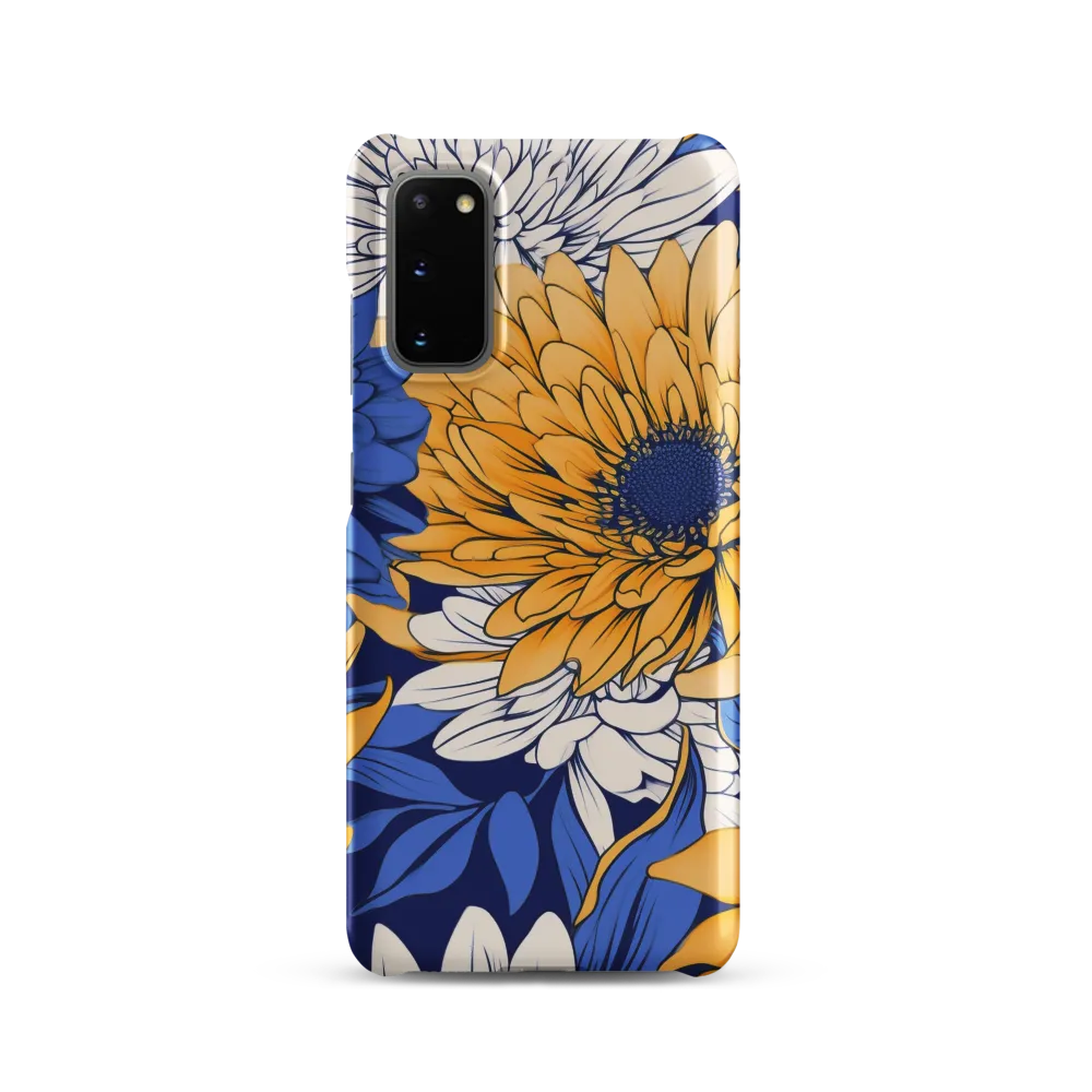 Floral Harmony in Blue and Yellow