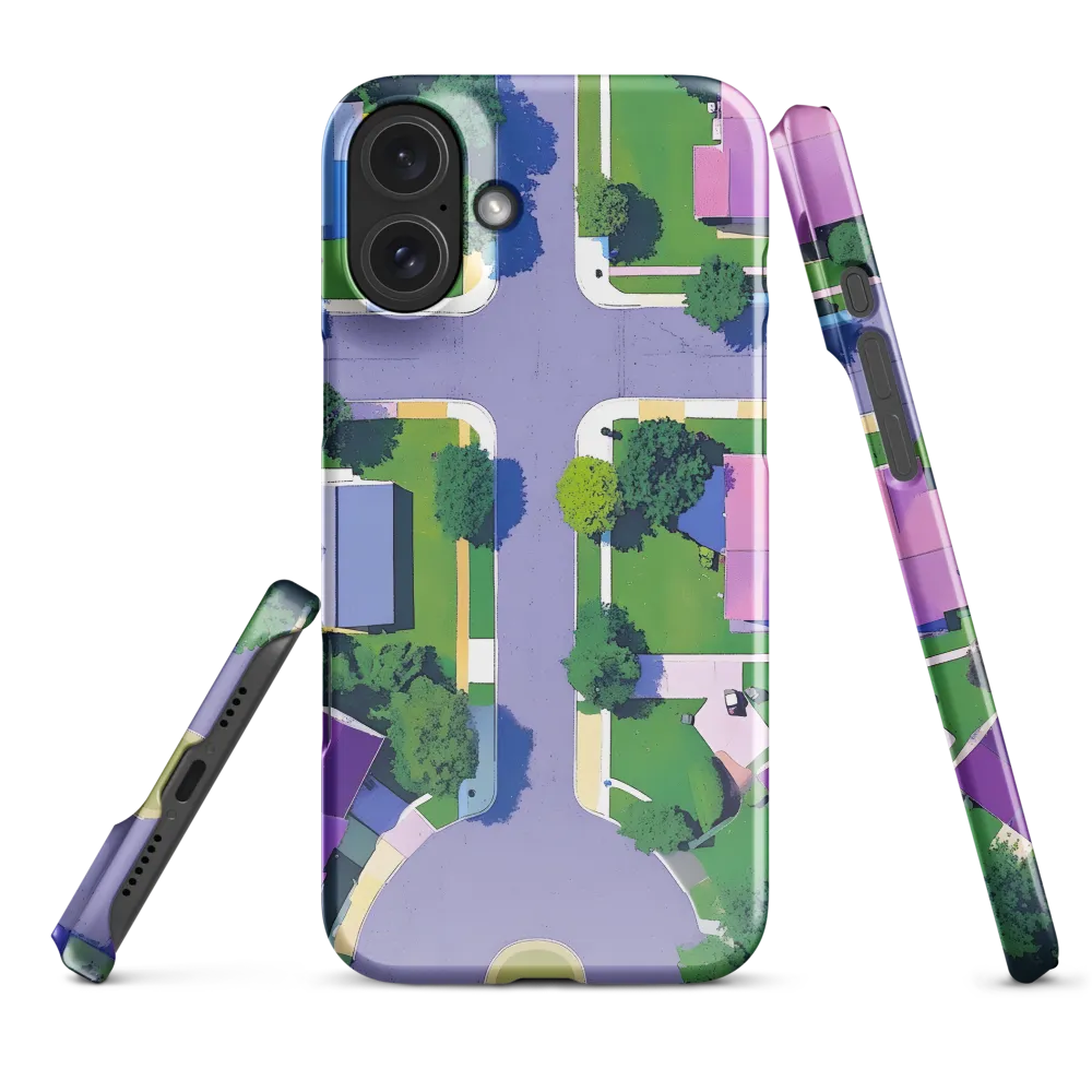 Aerial Harmony: Suburban Crossroads | Phone Case |  16 Plus | Snap Case | Glossy