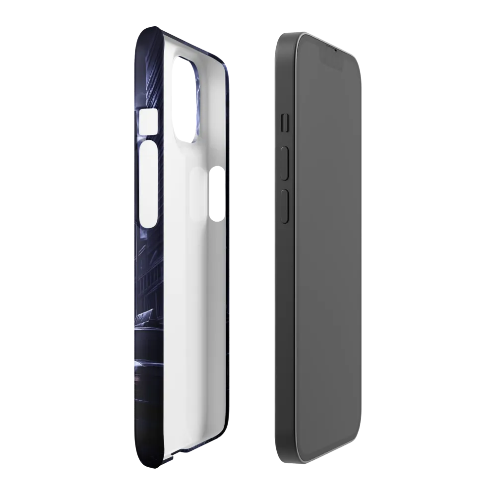 Stormy Cityscape: Shadows of the Night | Phone Case |  14 | Snap Case | Matte