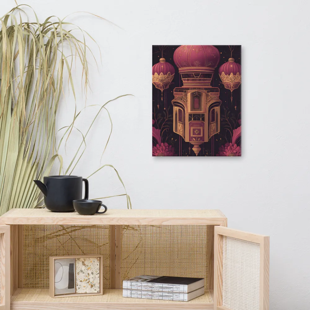 Ornate Harmony: A Digital Floral Architecture | Canvas | 16″×20″