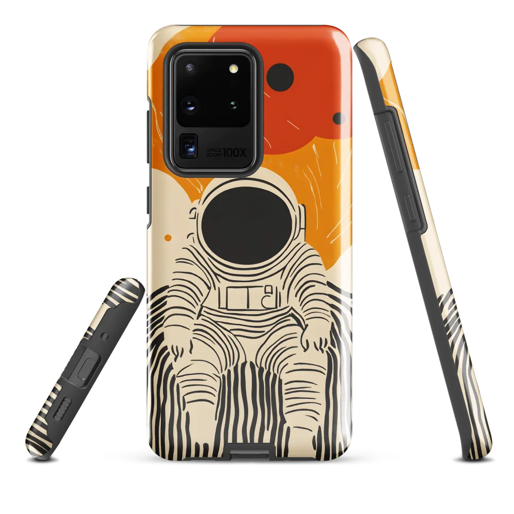 Astronaut in Cosmic Thoughts | Phone Case |  S20 Ultra | Tough Case | Glossy
