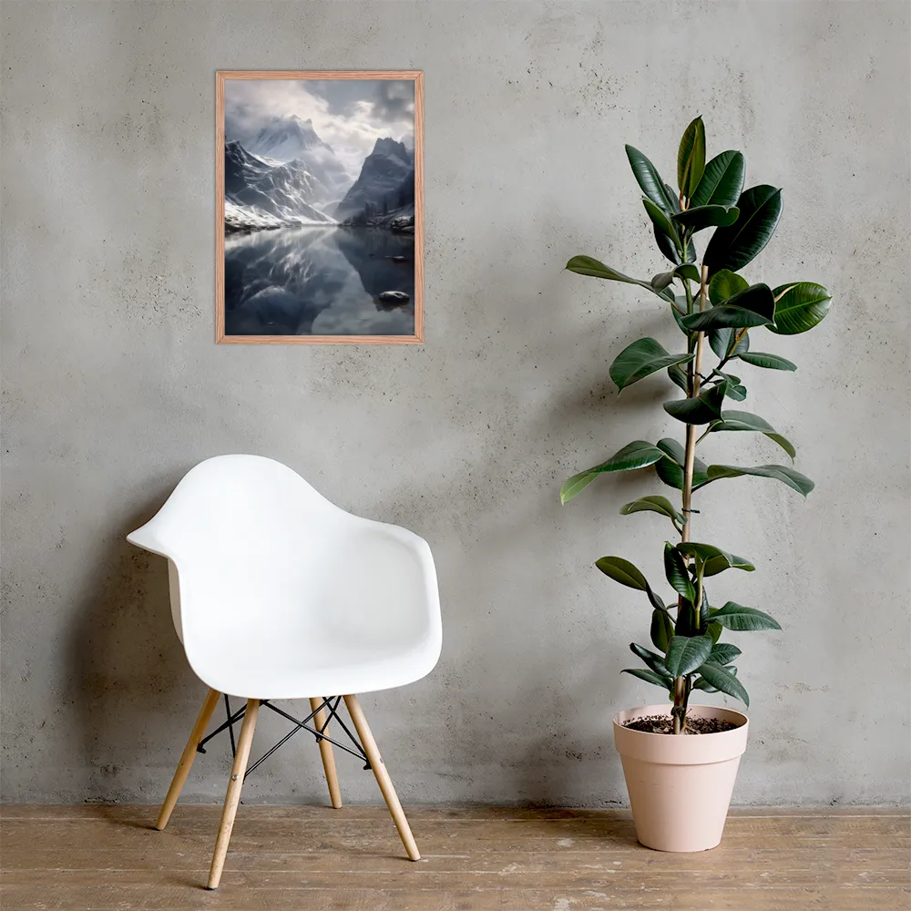 Echoes of Tranquility | Poster with Red oak Frame | 18″×24″