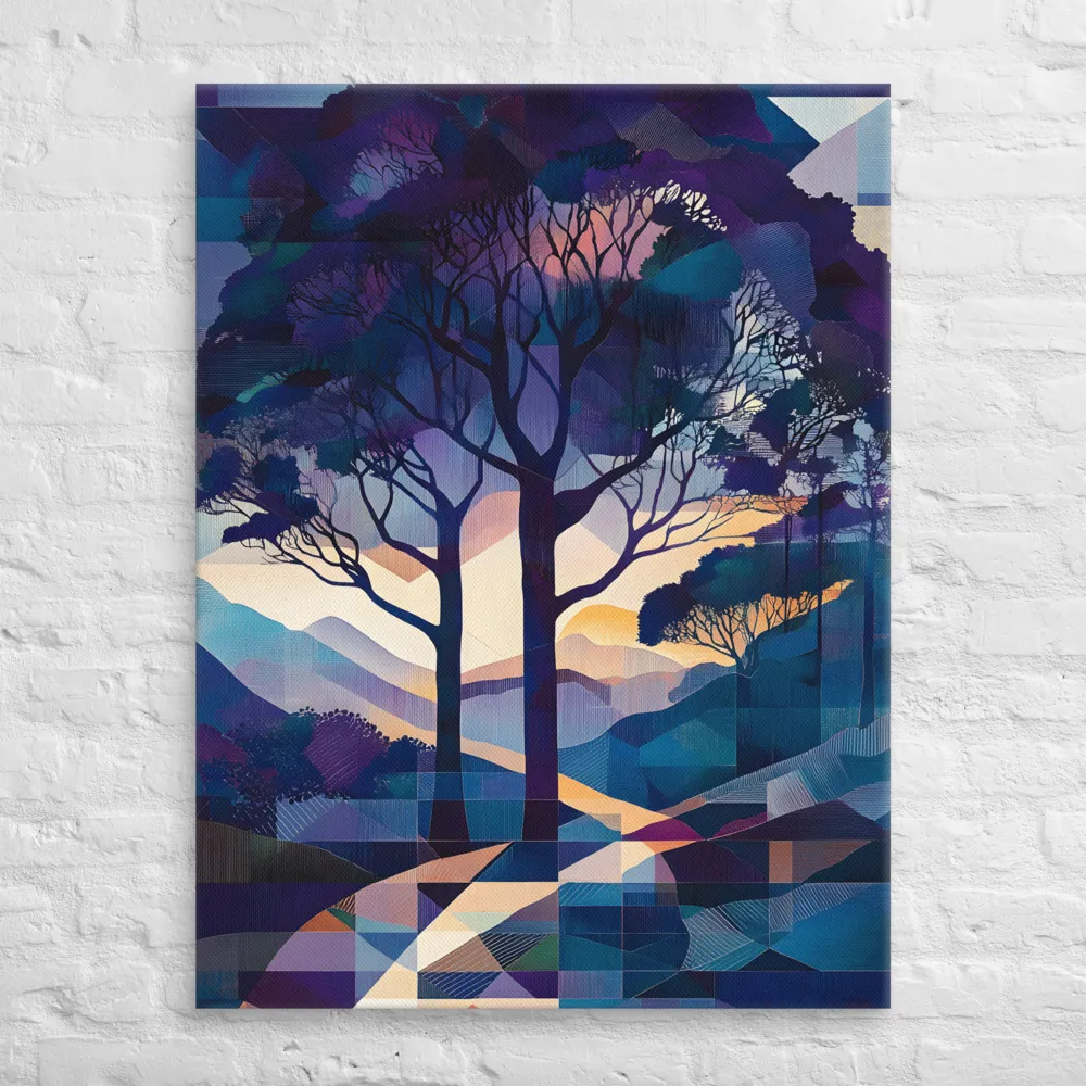 Tranquil Geometry: A Journey Through Color | Canvas | 30″×40″