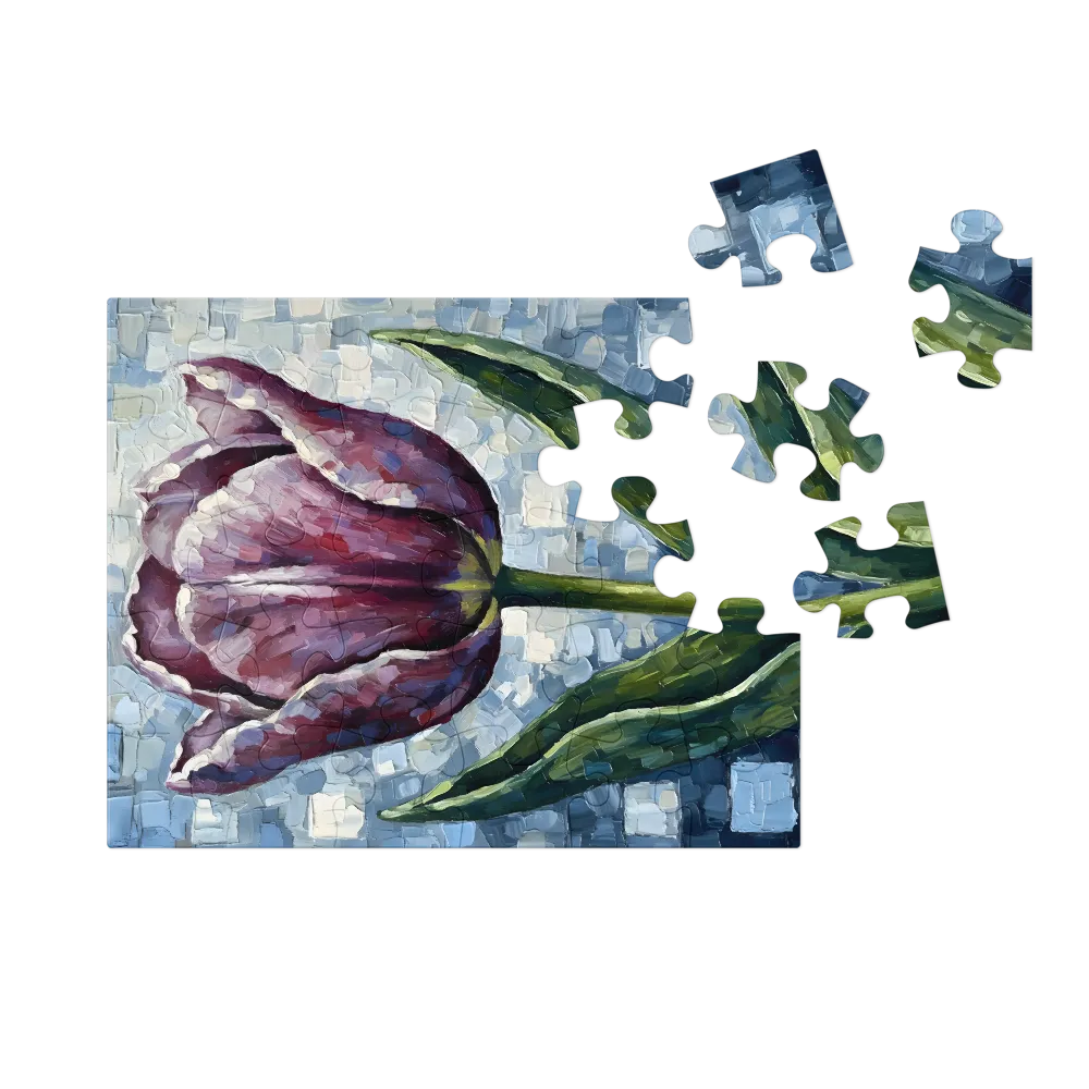 Impasto Tulip 
 Jigsaw Puzzle in Tin Box