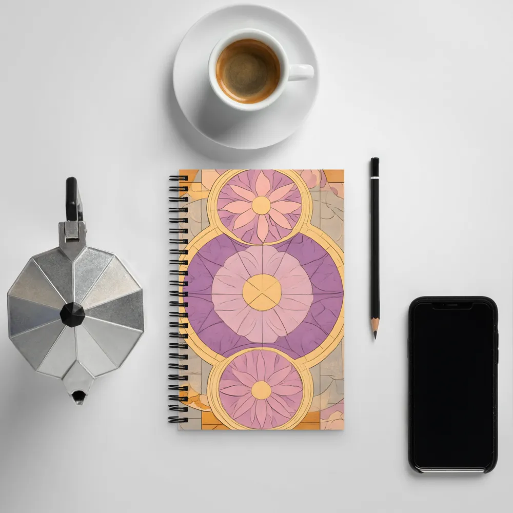 Serenity in Floral Geometry | Spiral Notebook