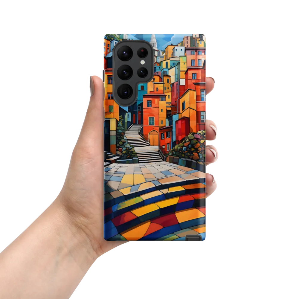 Vibrant Village: A Cubist Journey