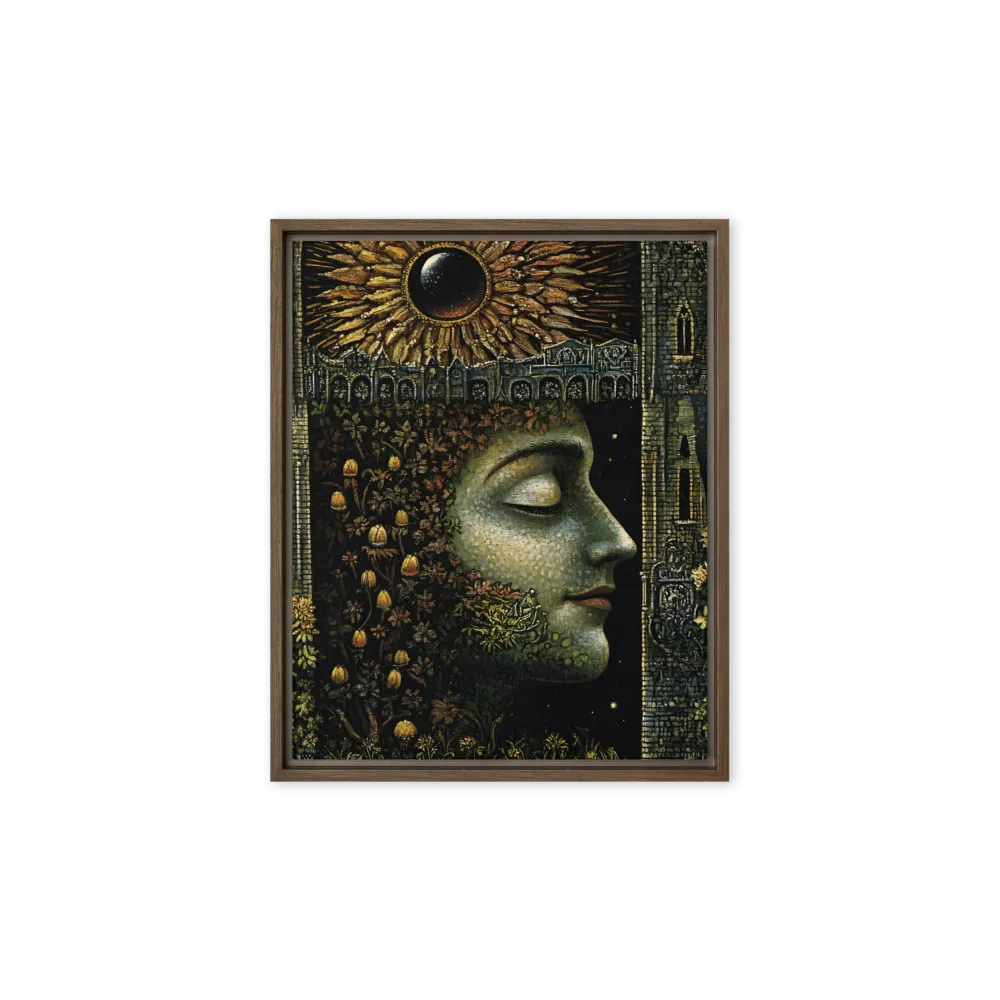 Nature’s Embrace: The Infinite Connection | Canvas with Brown Frame | 8″×10″