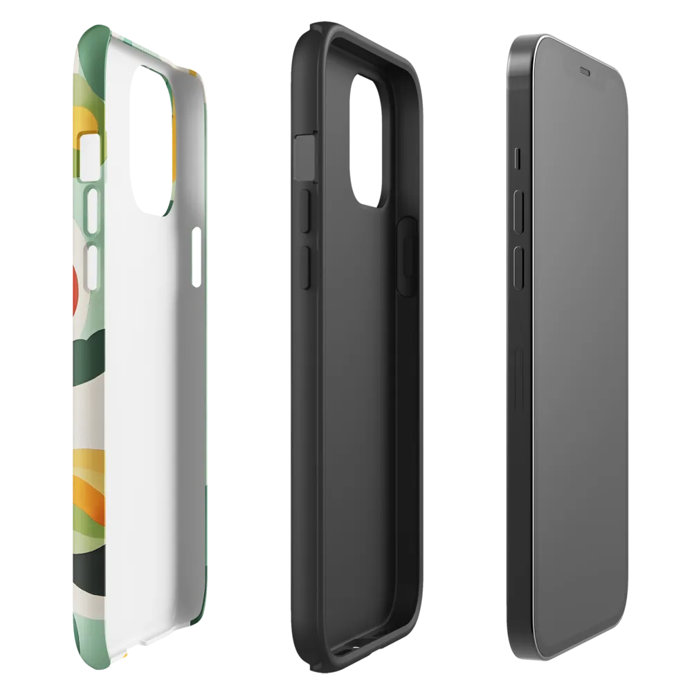 Harmony in Shapes: A Playful Abstract Design | Phone Case |  12 Pro Max | Tough Case | Glossy