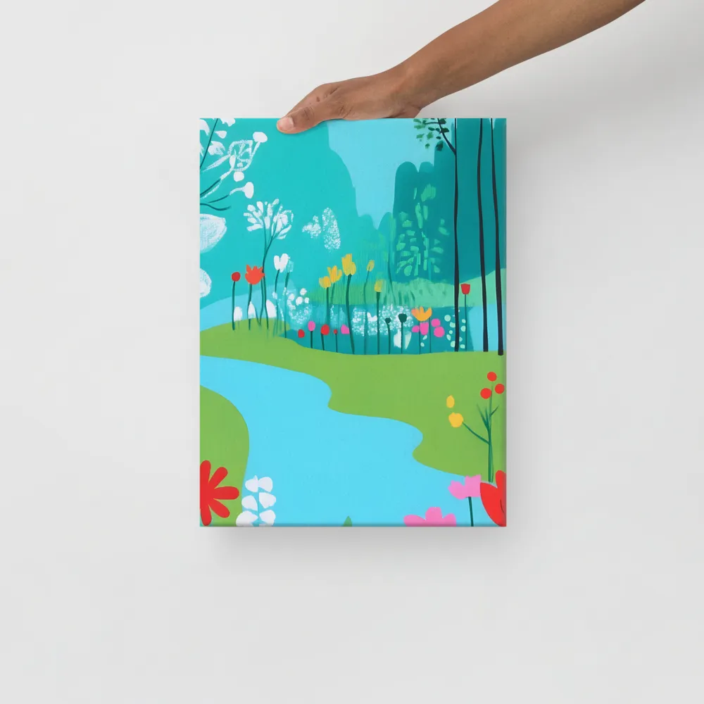 Whispers of Spring: A Colorful Retreat | Canvas | 12″×16″