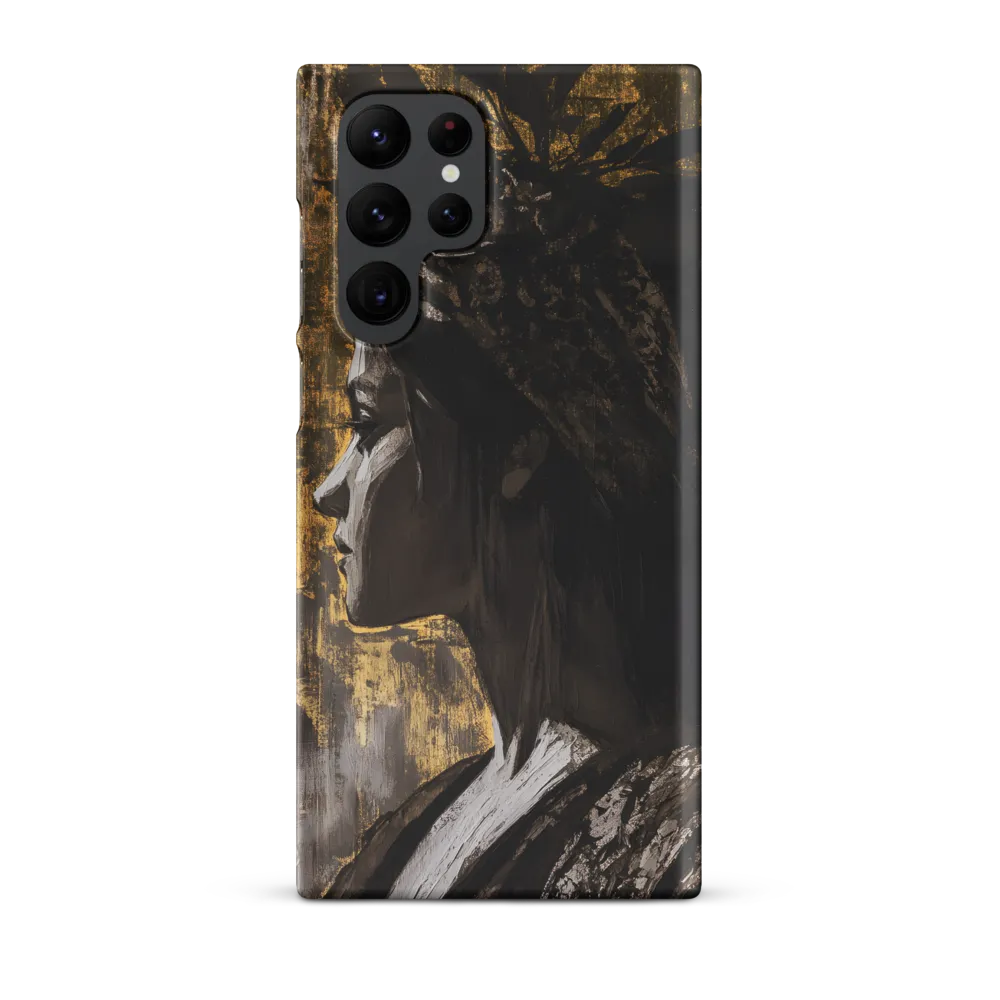 Golden Elegance: A Modern Profile Portrait