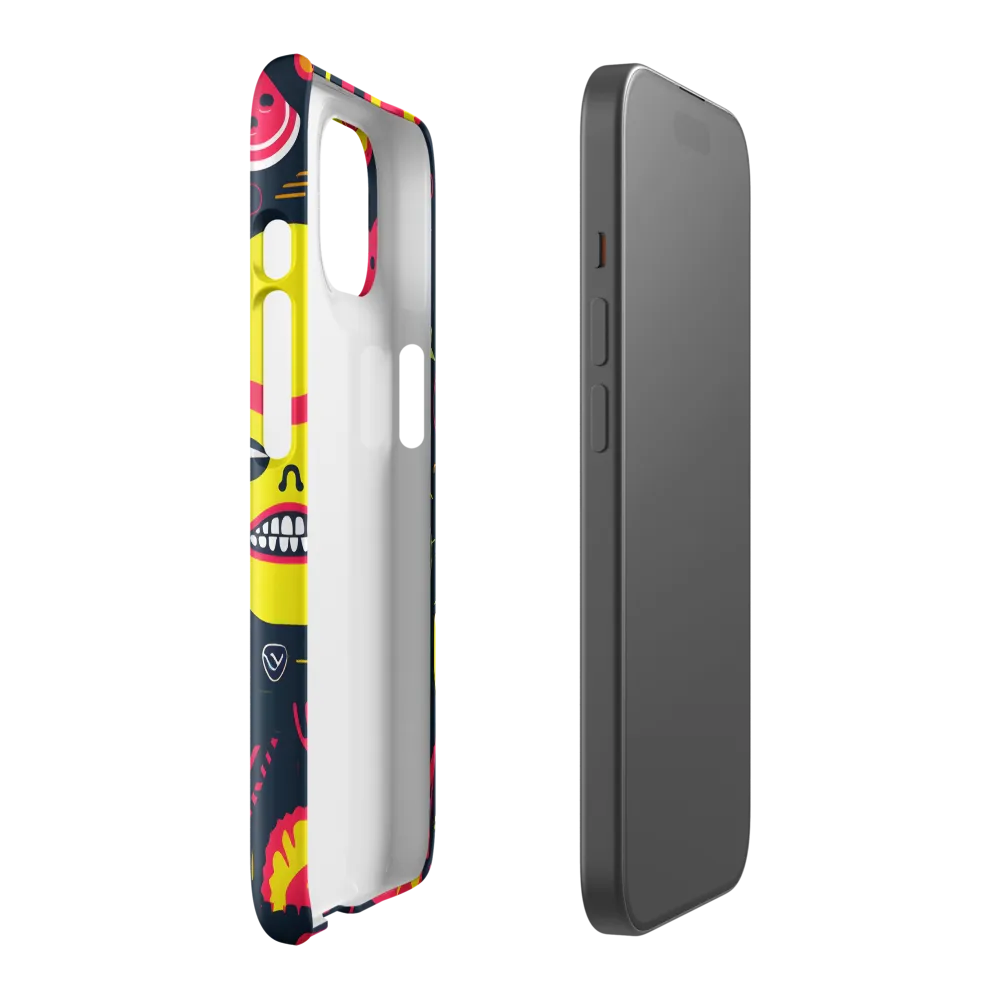 Neon Revelry: A Quirky Exploration of Modern Pop Art | Phone Case |  15 | Snap Case | Glossy