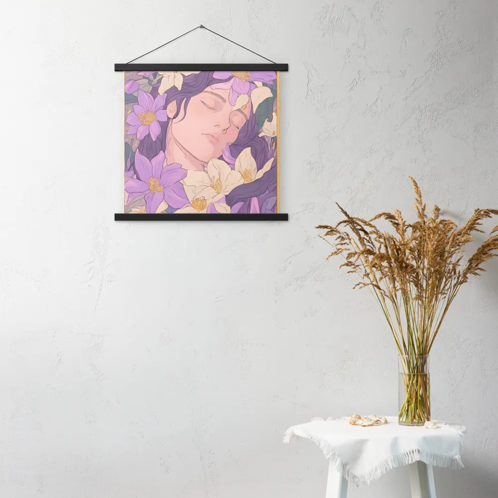 Harmony in Bloom | Poster With Black Wood Hanger | 18″×18″