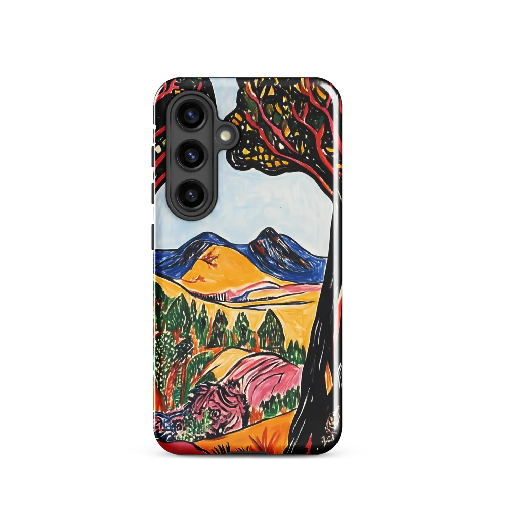Vibrant Nature's Embrace | Phone Case |  S24 | Tough Case | Glossy