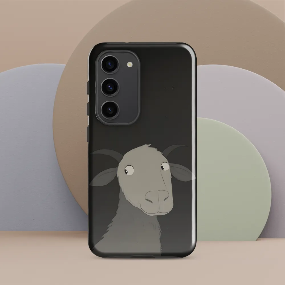 Whimsical Goat in Darkness