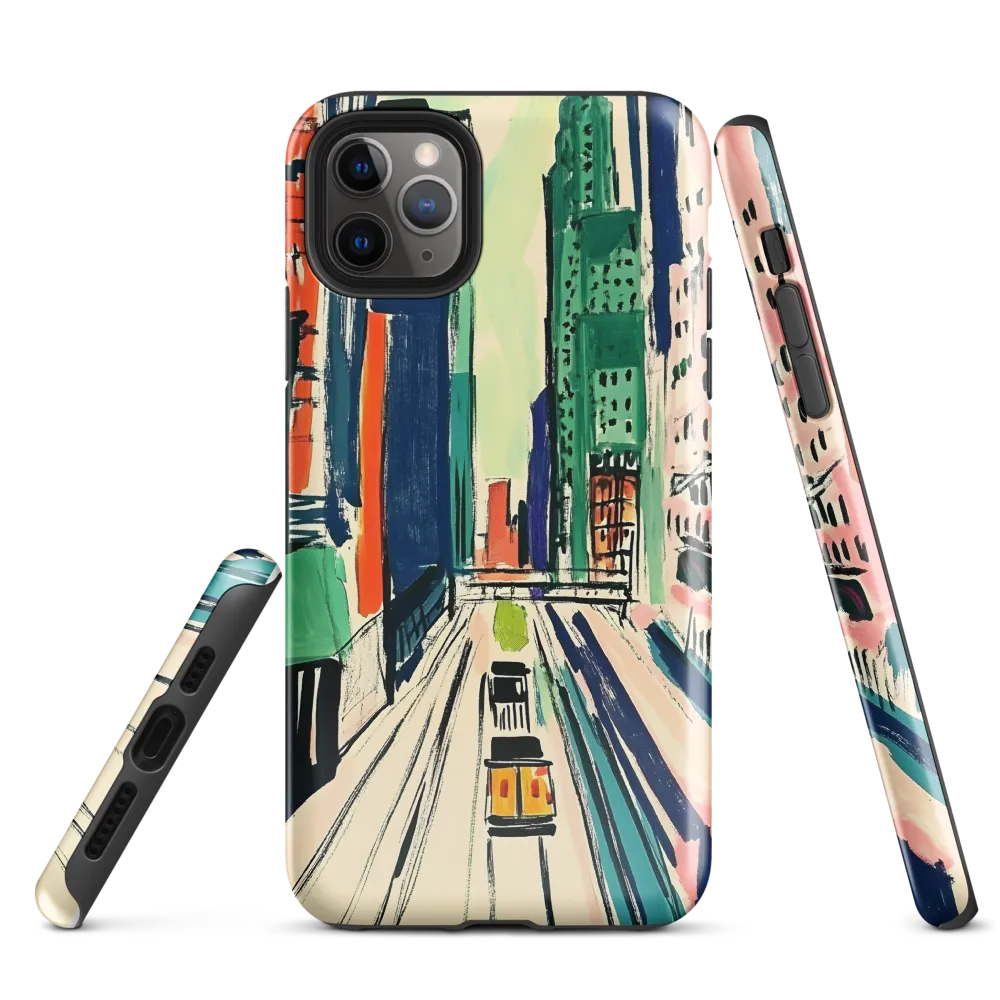 Urban Vibrance: A City in Motion | Phone Case |  11 Pro Max | Tough Case | Glossy