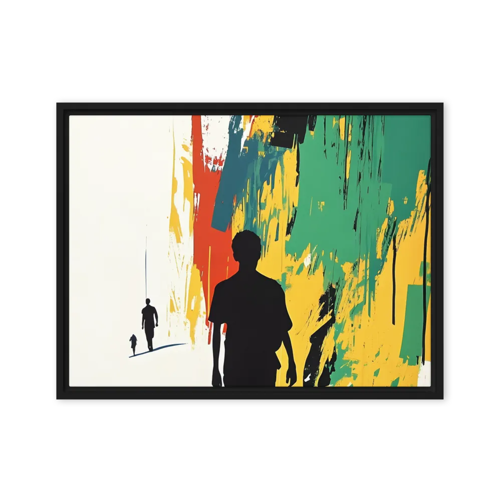 Journey of Silhouettes | Canvas with Black Frame | 18″×24″