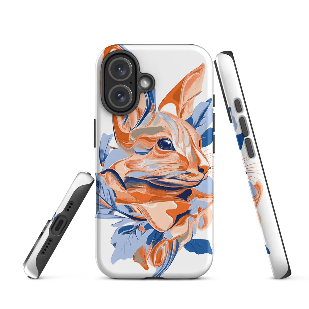 Whiskered Wonders: An Abstract Feline Portrait | Phone Case