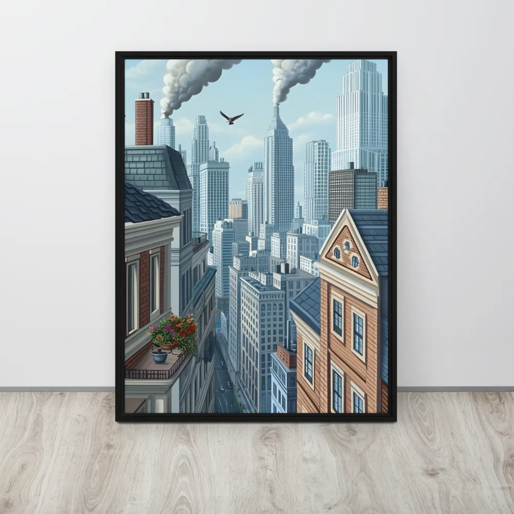 Urban Symphony | Canvas with Black Frame | 24″×32″