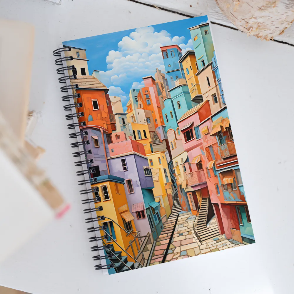 Vibrant Cityscape: A Kaleidoscope of Colors | Spiral Notebook