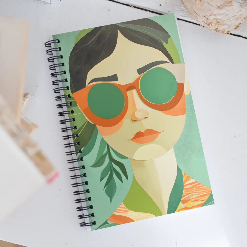 Bold Serenity: A Modern Portrait | Spiral Notebook