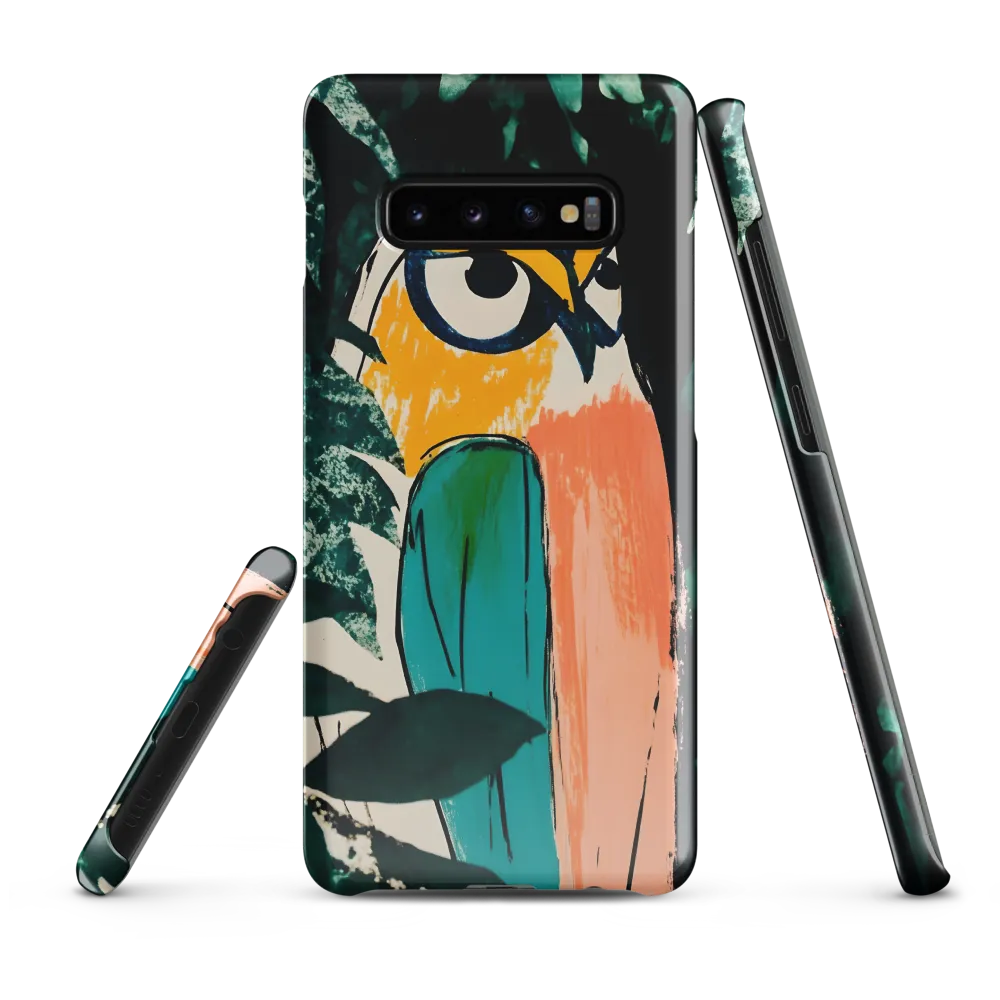 Camouflaged Majesty: The Abstract Owl | Phone Case |  S10 Plus | Snap Case | Glossy