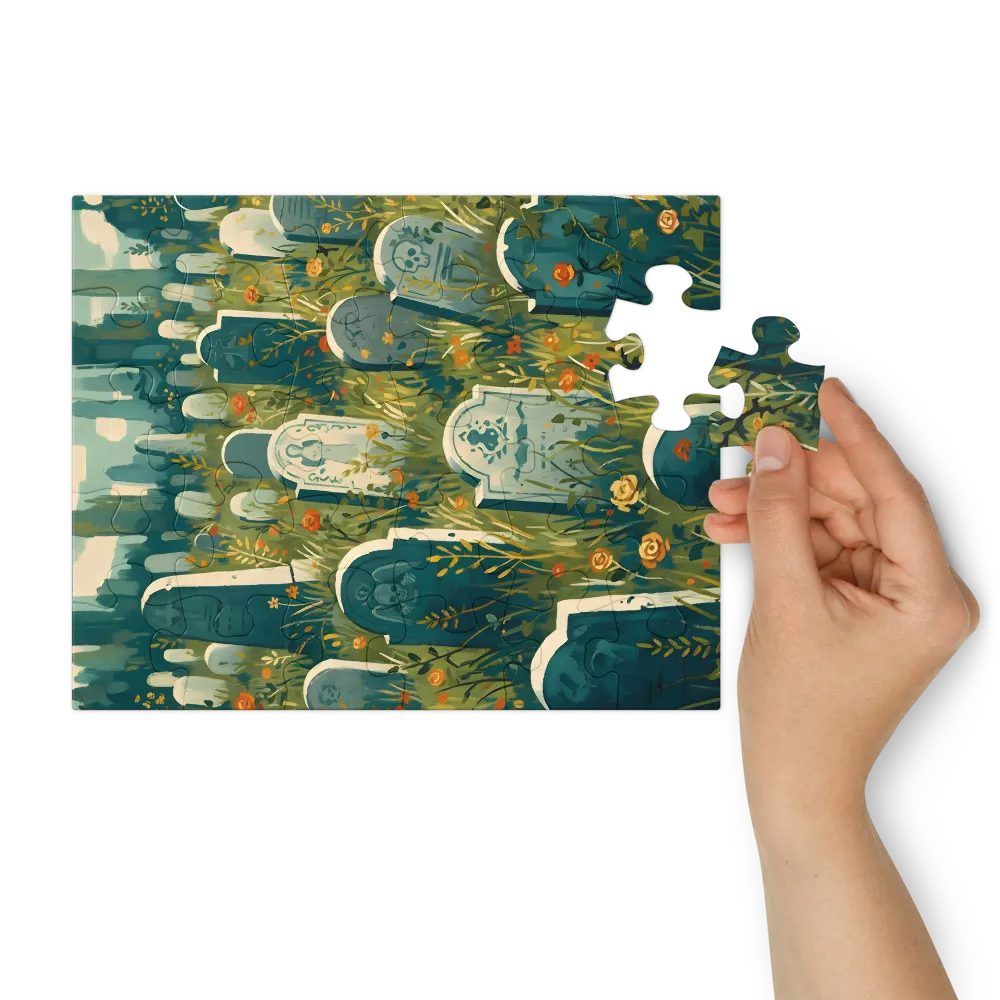 Blooming Graves 
 Jigsaw Puzzle in Tin Box
