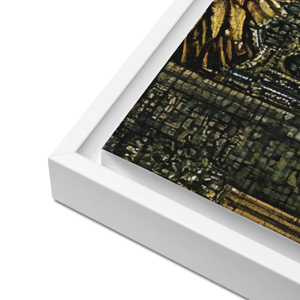 Nature’s Embrace: The Infinite Connection | Canvas with White Frame | 24″×36″