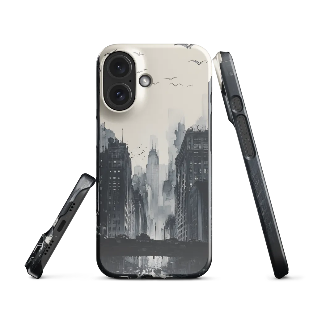 City Whispers: A Monochrome Reflection | Phone Case |  16 | Snap Case | Glossy