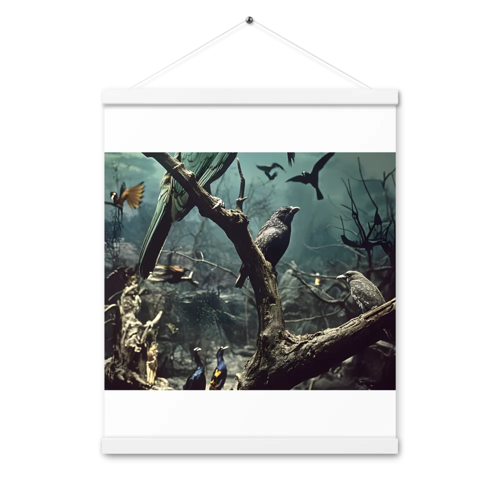 Whispers of the Avian Realm | Poster With White Wood Hanger | 16″×20″