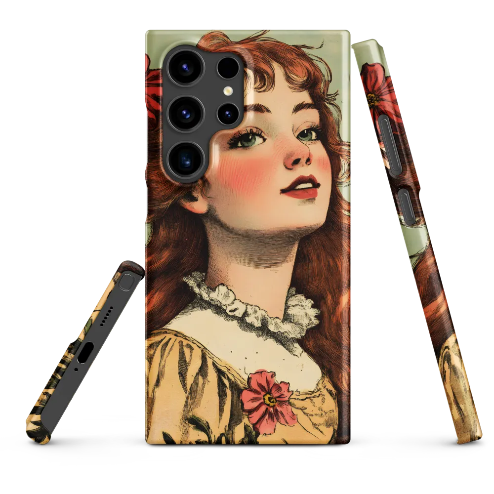 Whimsical Portrait of a Flower-Adorned Girl