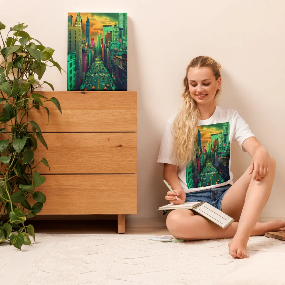 Urban Surrealism: Neon Dreams | Canvas | 12″×16″