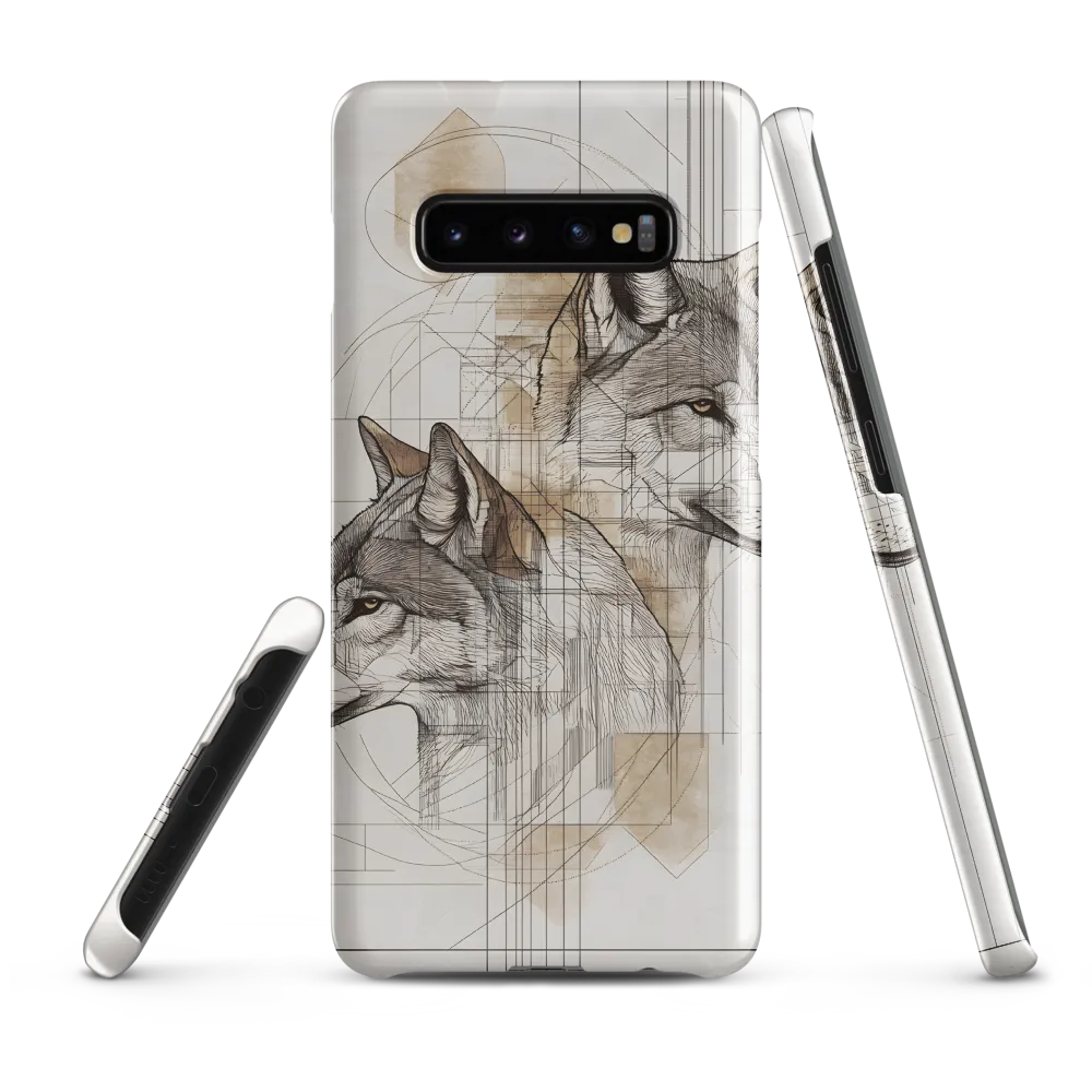 Geometric Harmony: The Essence of Wolves | Phone Case |  S10 Plus | Snap Case | Glossy