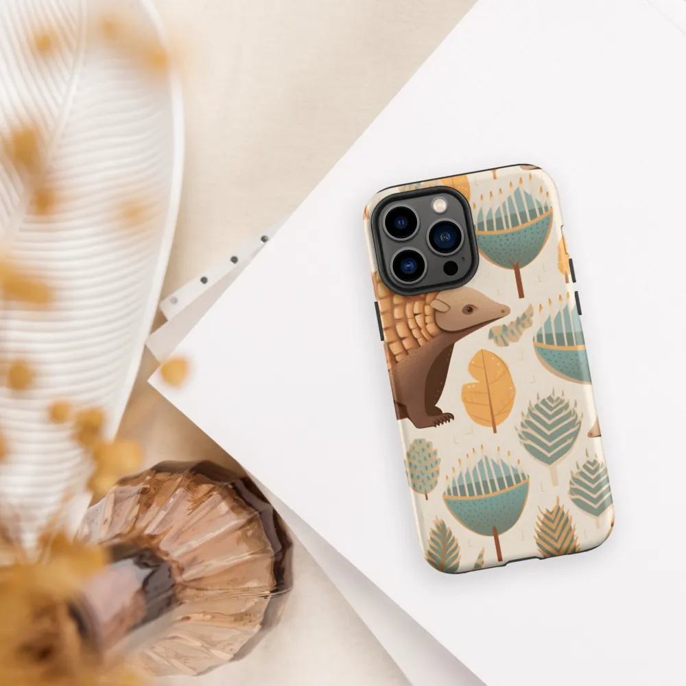 Pangolins in a Whimsical Habitat | Phone Case |  13 Pro Max | Tough Case | Matte